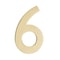 Architectural Mailboxes Brass 4 inch Floating House Number Polished Brass 6 3582PB-6 - alternate 2